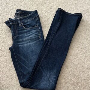 American Eagle Outfitters Women's Dark Indigo Straight Leg Jeans